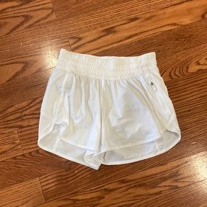 white lululemon shorts